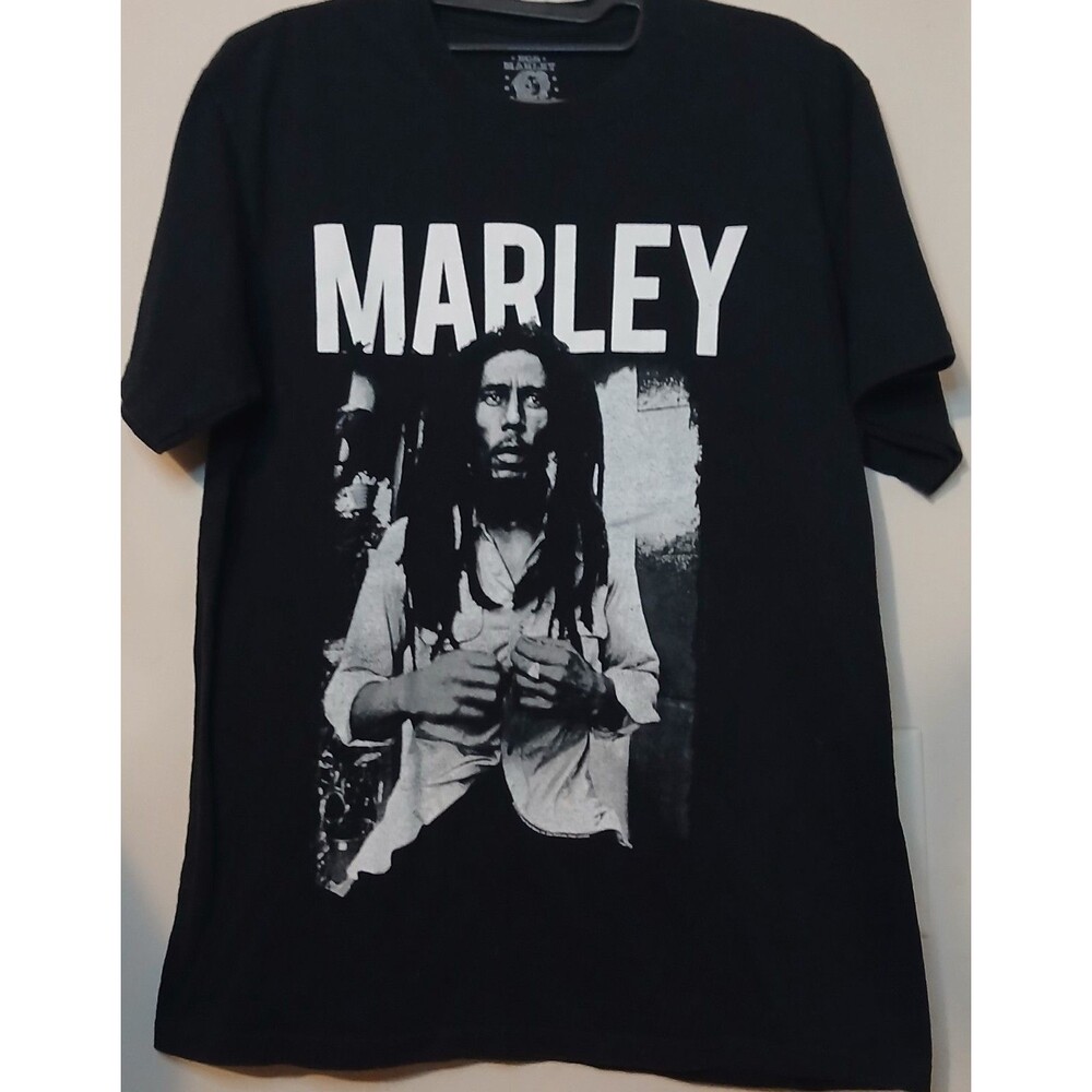 Bob Marley T Shirt Mens M Black Jamaica Collection Reggae Graphic Portrait Tee